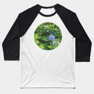 Blue Flowers Baseball T-Shirt